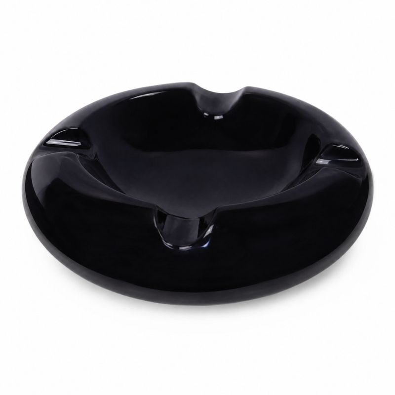 Craftsman's Bench Olympus 4-Cigar Round Ashtray - Black