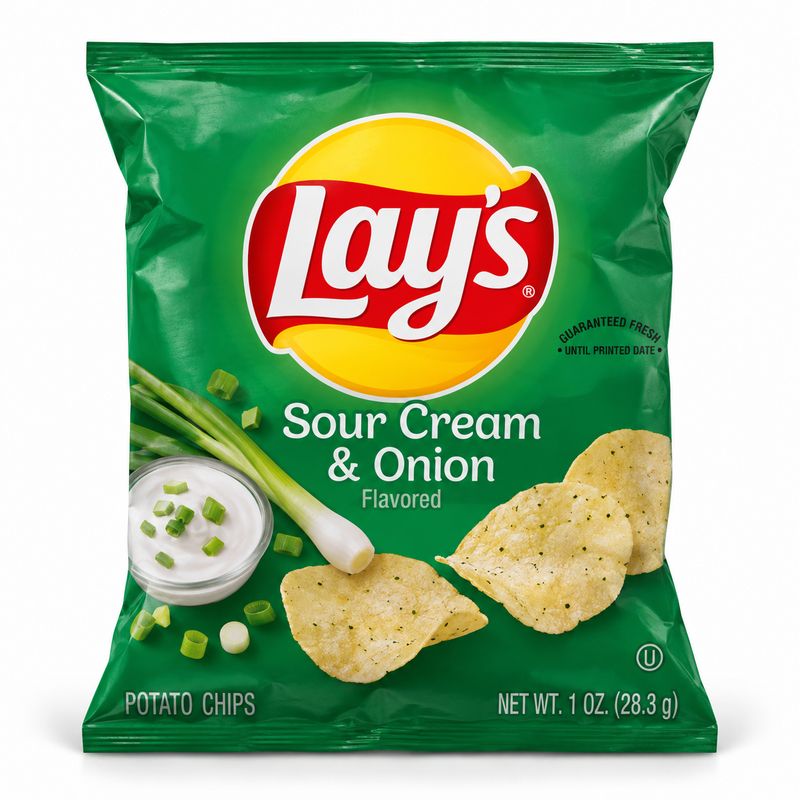 Lay's Sour Cream &amp; Onion Potato Chips 1 oz