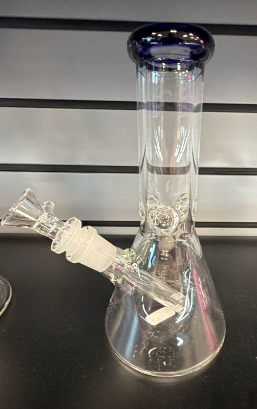8" Clear Beaker Glass Water Pipe