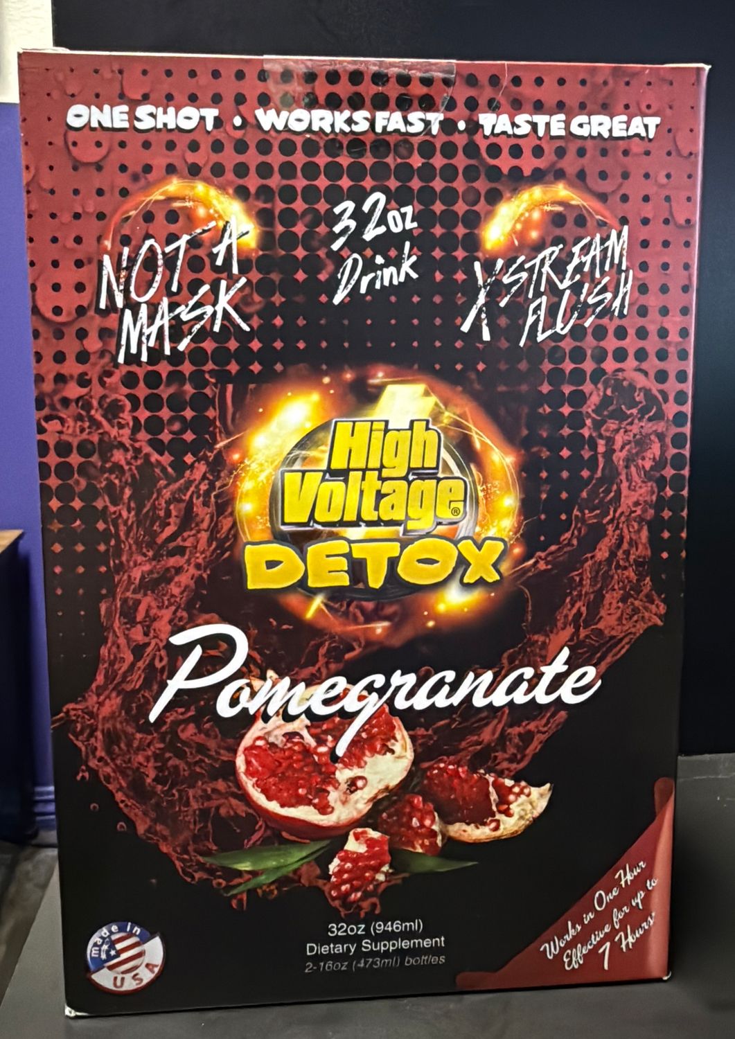 High Voltage Detox 16 oz 2-Pack - Pomegranate