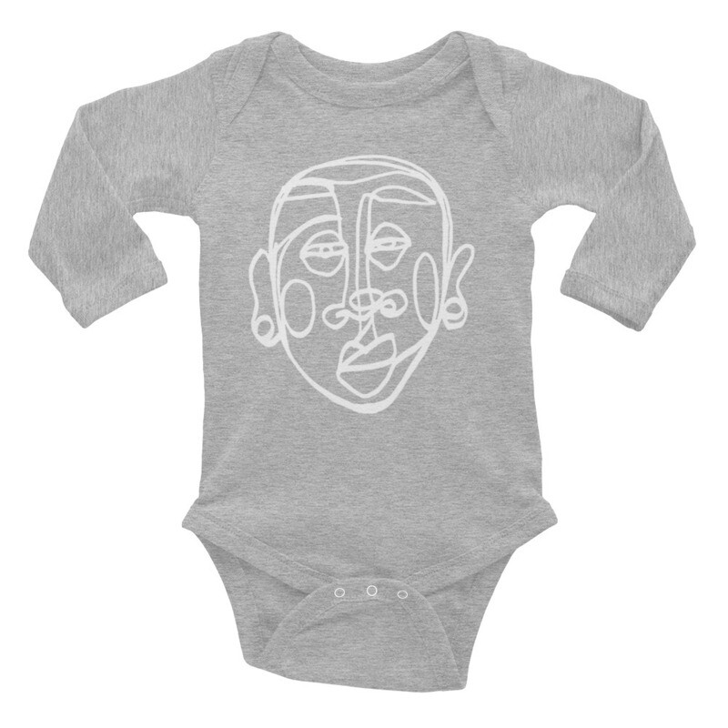 'Face Yourself' Infant Long Sleeve Onesie