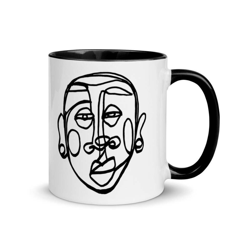 &#39;Face Yourself&#39; Mug , Color: Black