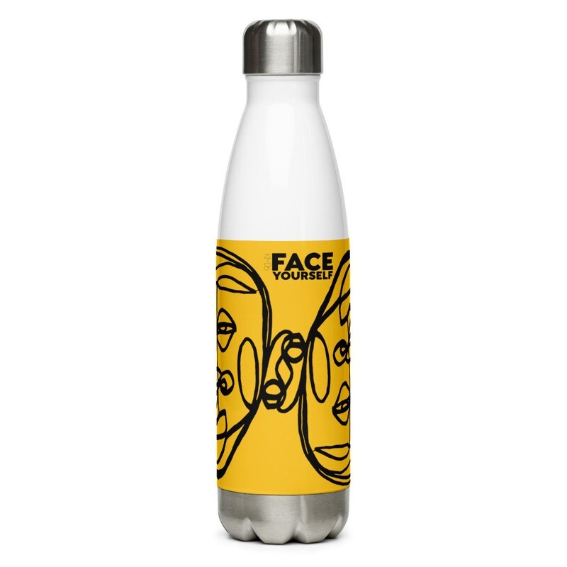 &#39;Face Yourself&#39;Stainless Steel Water Bottle