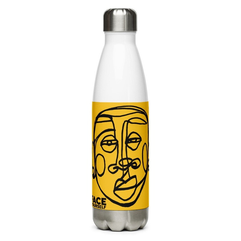 'Face Yourself'Stainless Steel Water Bottle
