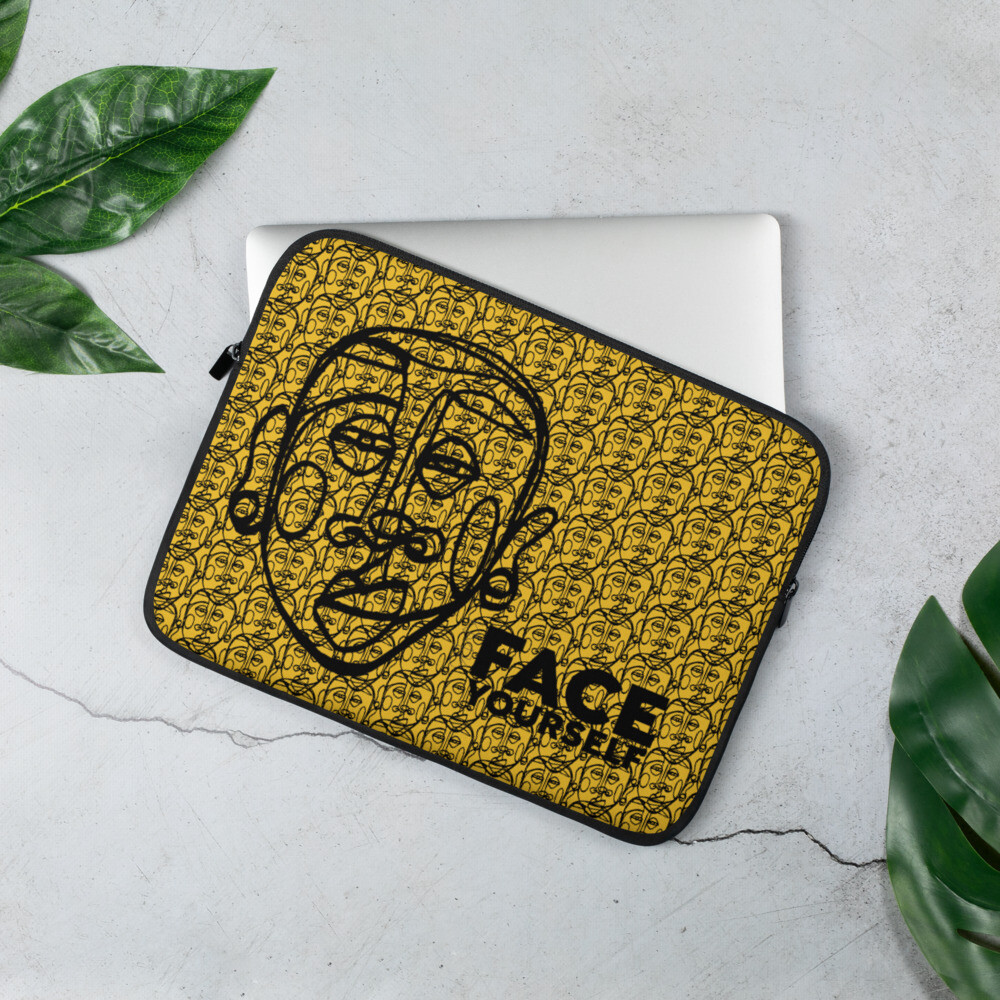 &#39;Face Yourself&#39; Laptop Sleeve