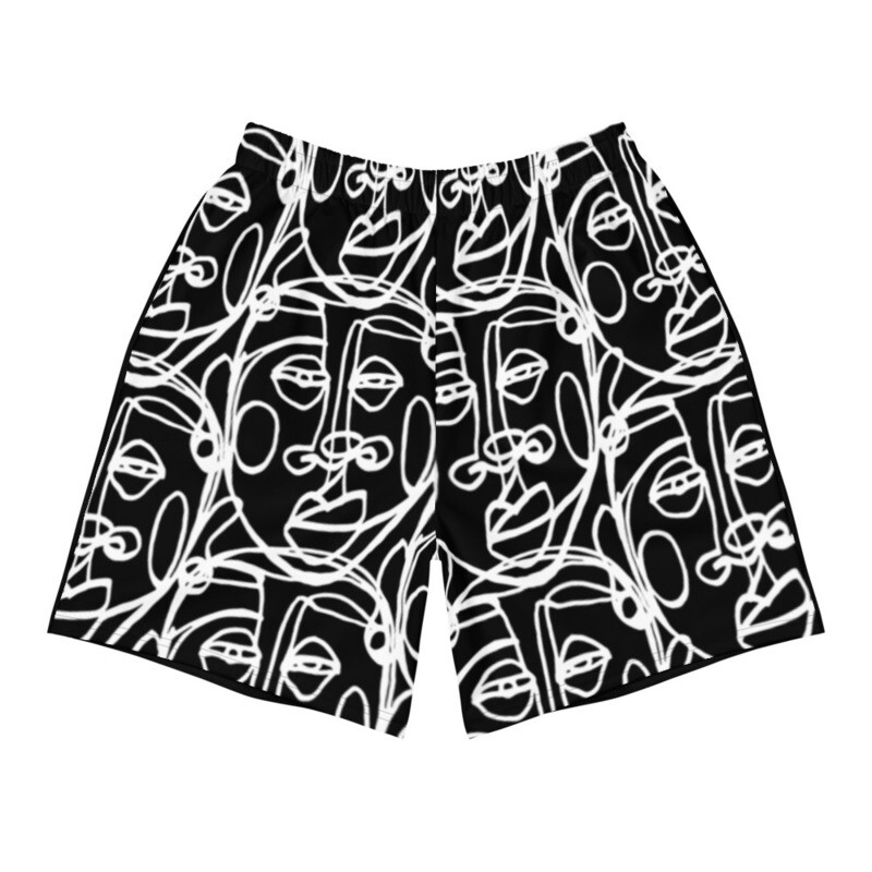 &#39;Face Yourself&#39; Athletic Long Shorts