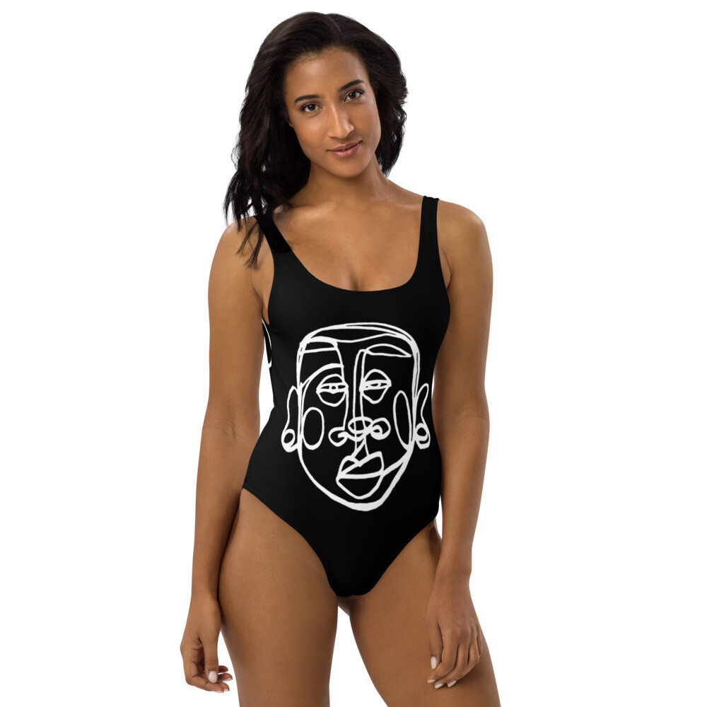 &#39;Face Yourself&#39; One-Piece Swimsuit