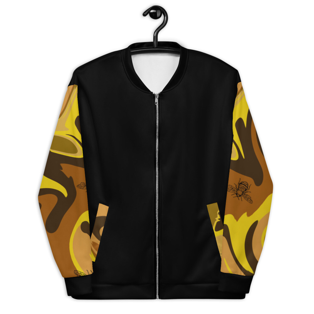 &#39;Bee Yourself&#39;. Unisex Bomber Jacket, Size: XS