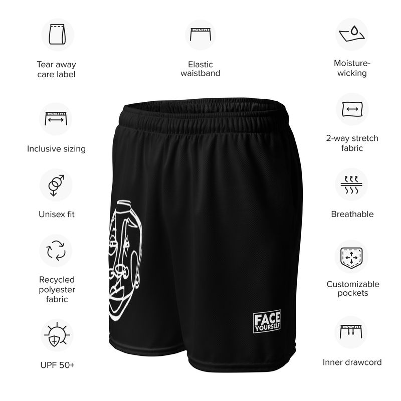 Face Yourself Mesh Shorts (Unisex)