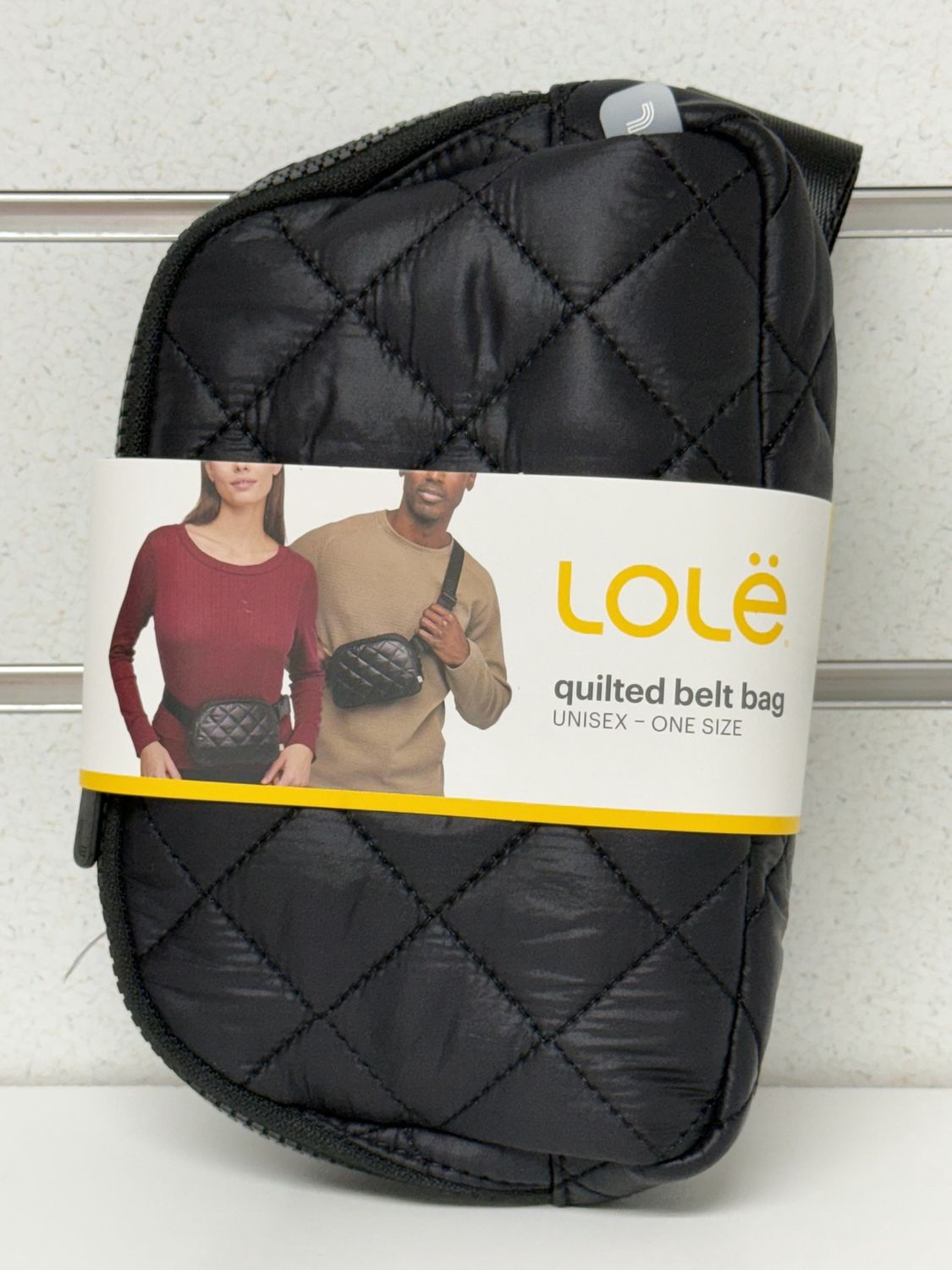 Lole Unisex Quilted Puffer Belt Bag - Black