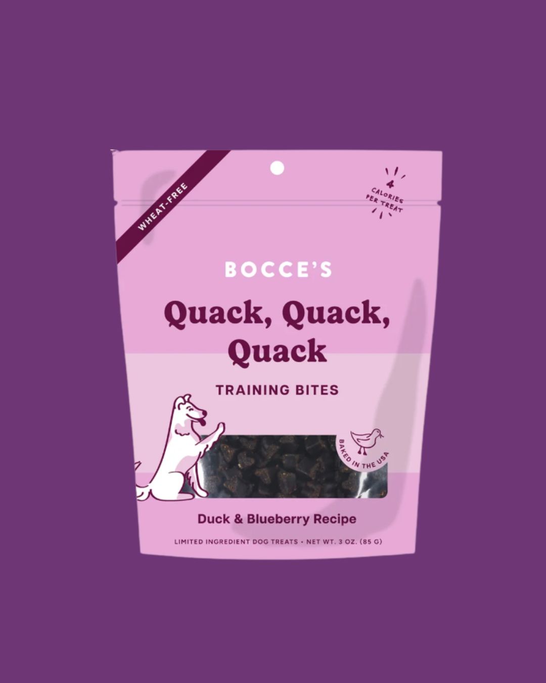 Bocce's- Quack, Quack, Quack Training Bites Dog Treats 6oz