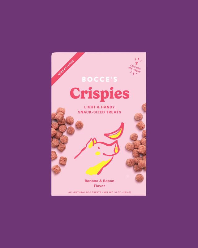 Bocce's Crispies- Banana &amp; Bacon Flavor Treats 12oz