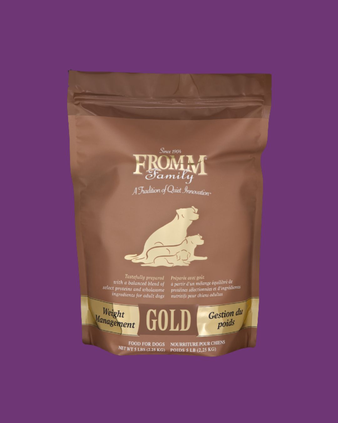 Adult Dog Gold Weight Management Dry Food, Size: 5 pound