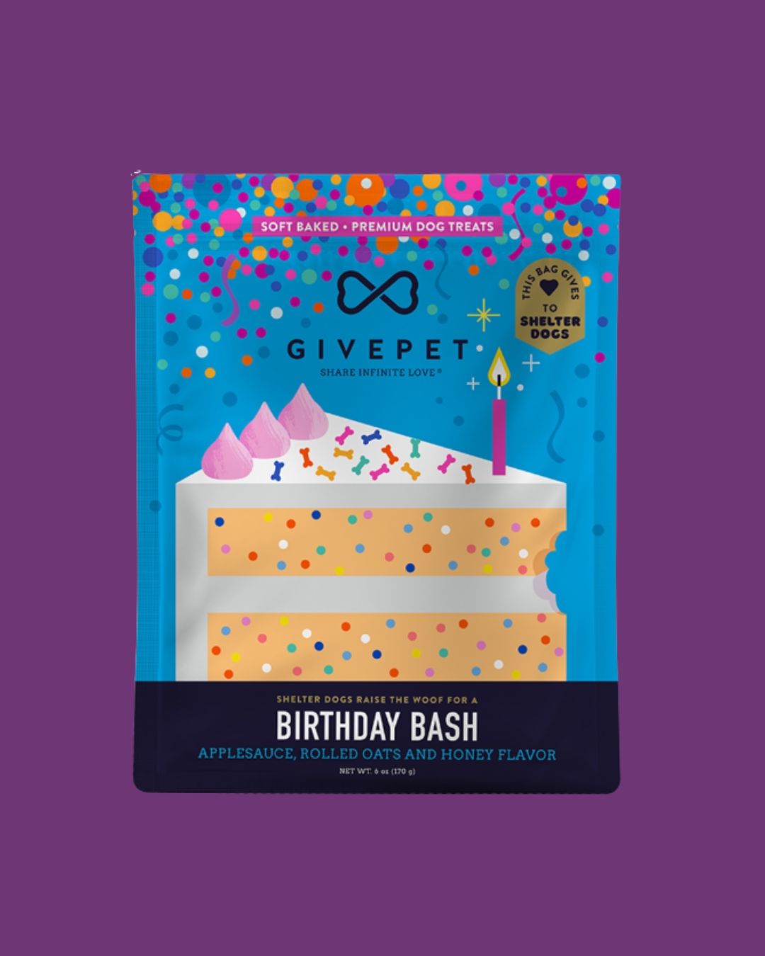 GivePet- Birthday Bash Dog Treats 6oz