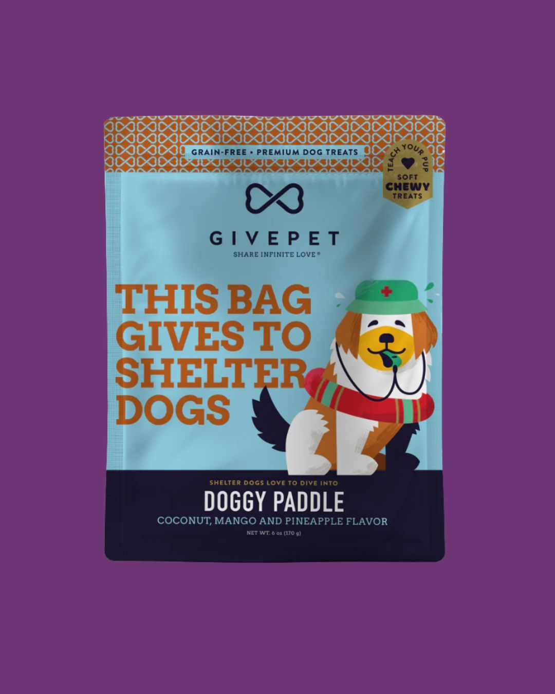 GivePet- Doggy Paddle Dog Treats 6oz