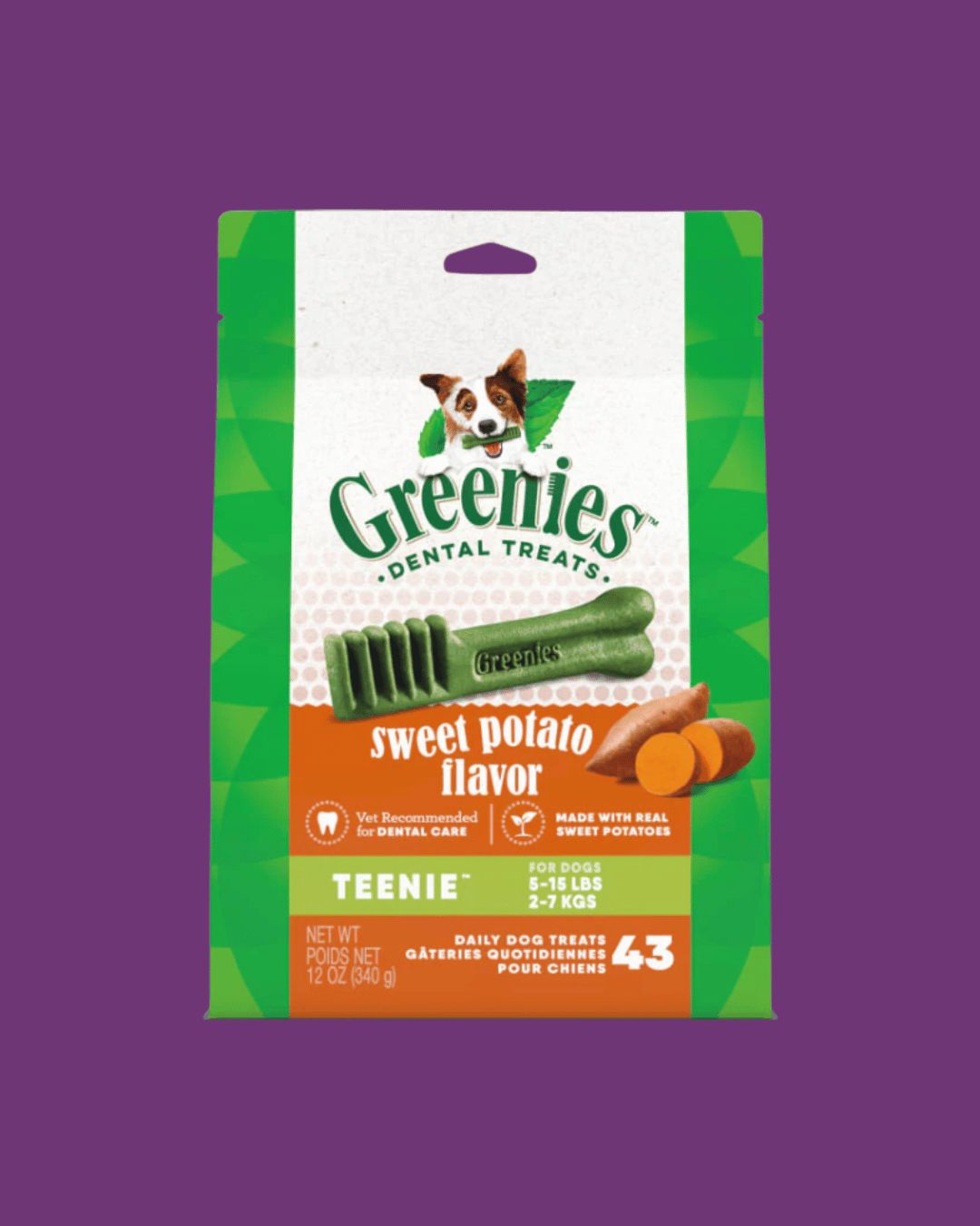 Greenies- Dog Dental Treats- Sweet Potato- Teenie 43pk