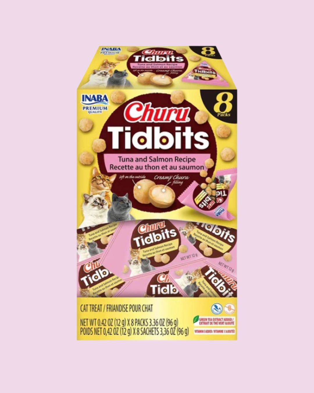 Churu Tidbits- Tuna and Salmon Recipe Cat Treat 8pk