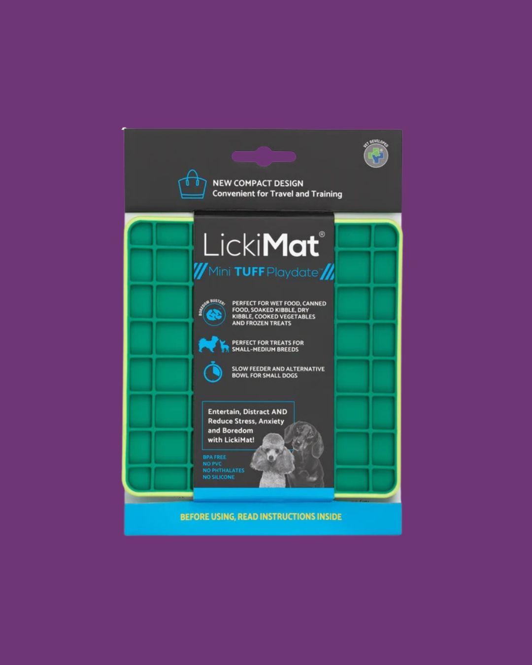 LickiMat- Mini Tuff Playdate Green