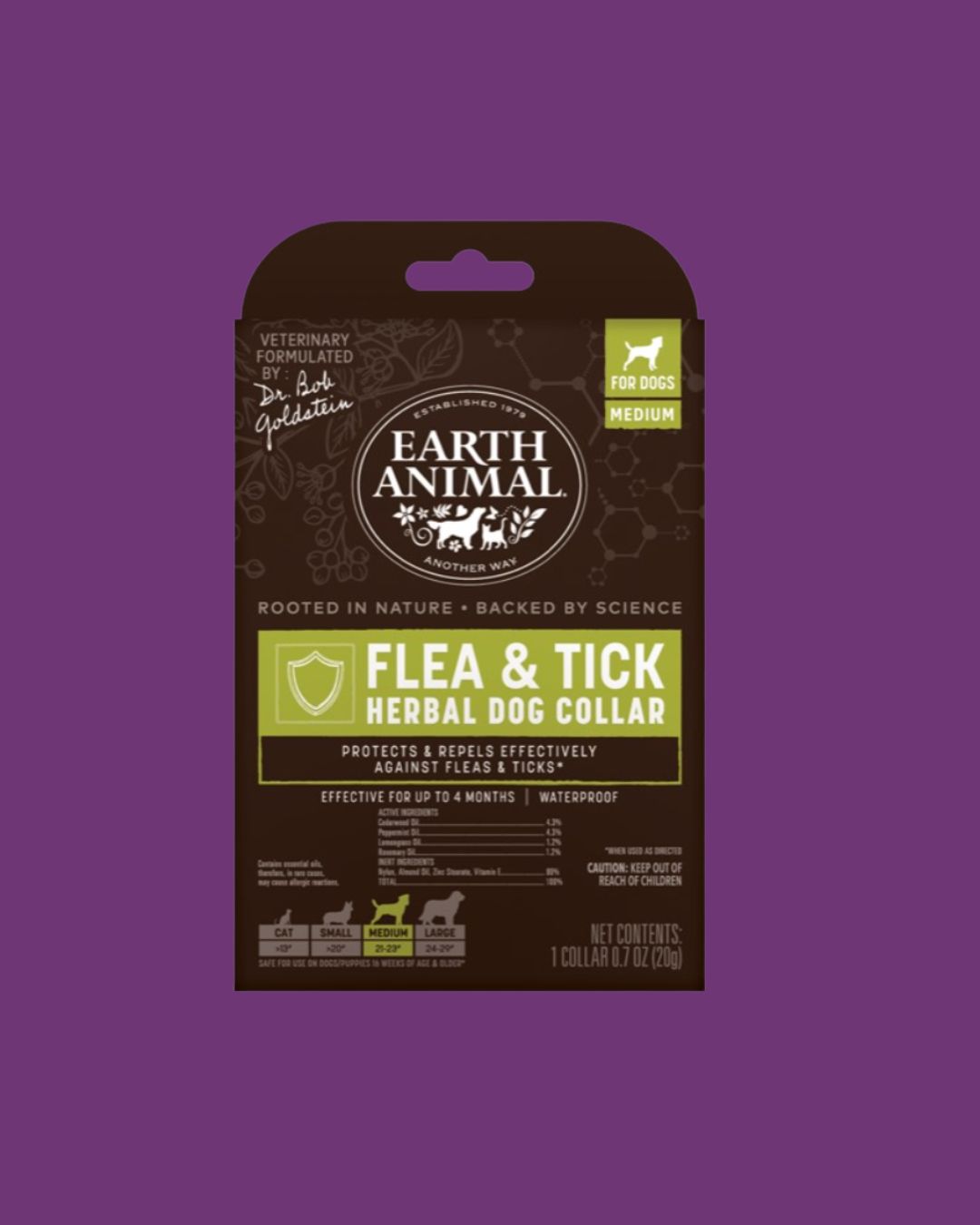 EARTH ANIMAL- DOG FLEA &amp; TICK COLLAR MEDIUM