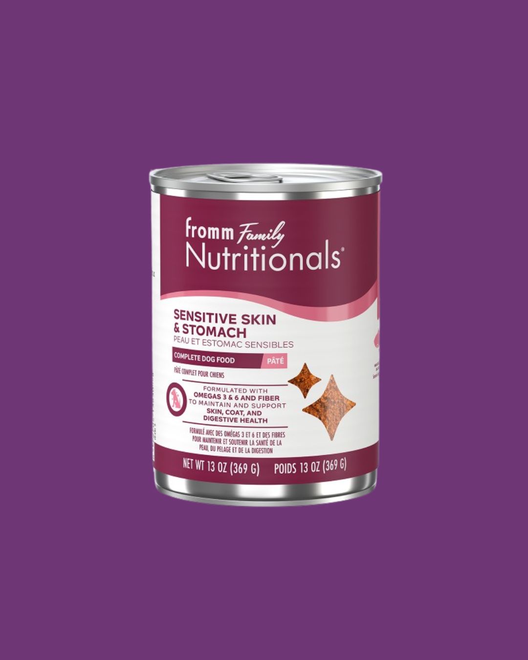 13oz Dog Sensitive Skin and Stomach Supplement Pate Can