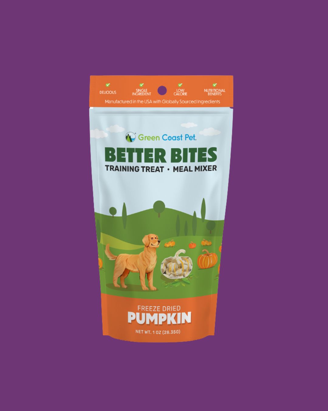 Green Coast Pet - Better Bites Dog Treats and Topper 1oz - Pumpkin