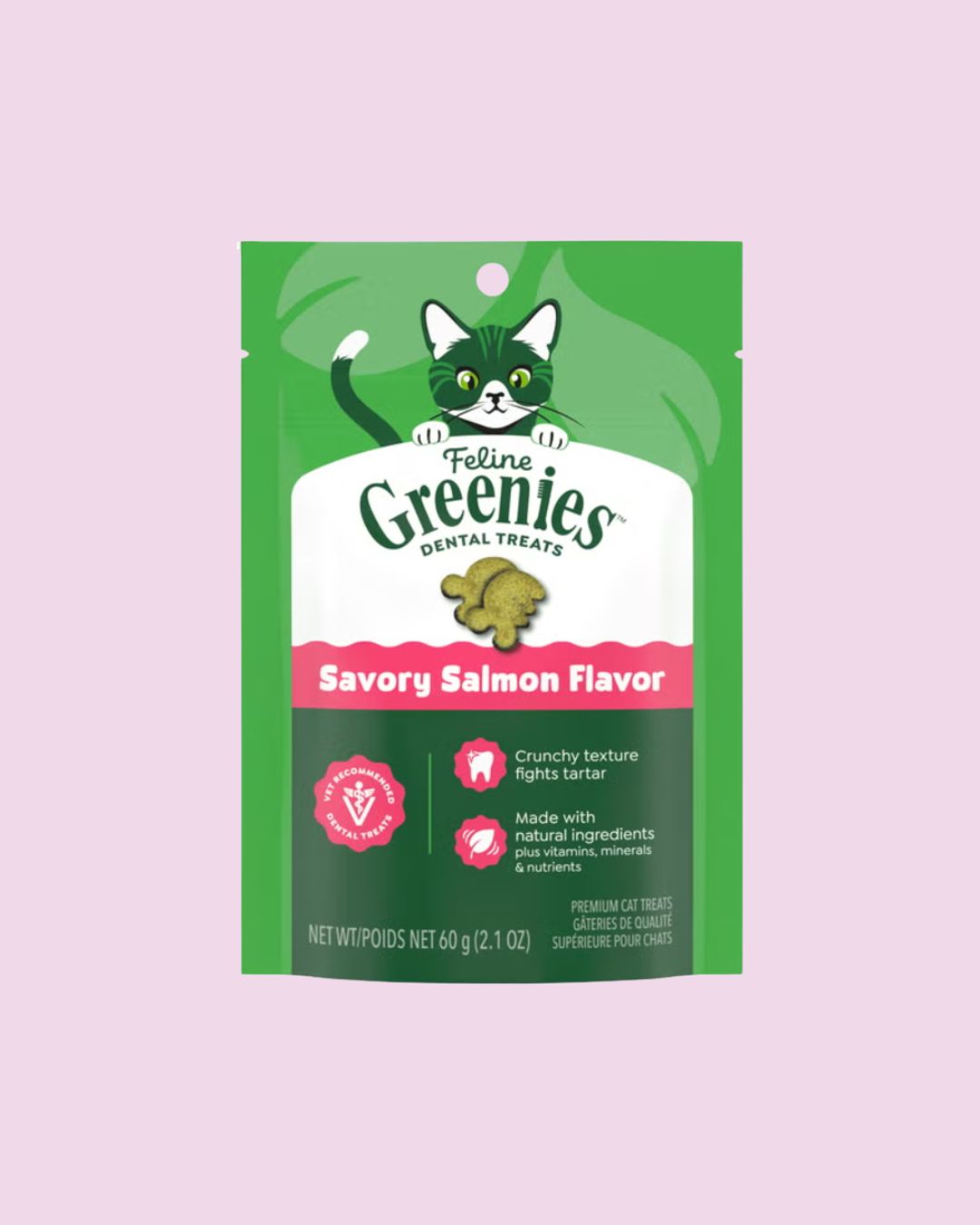 Feline Greenies- Dental Treat Savory Salmon 2.1oz