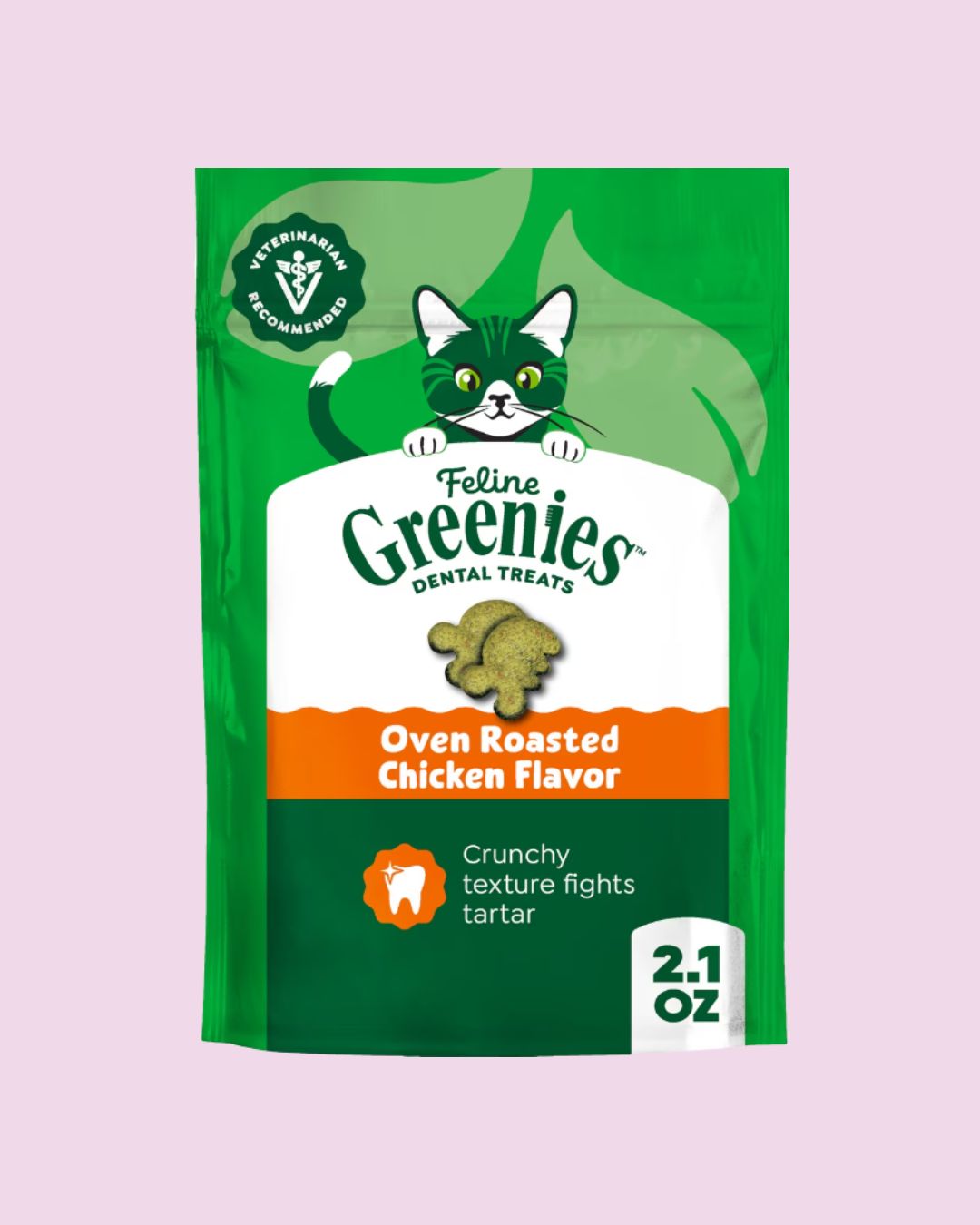 Feline Greenies- Dental Treats Oven-Roasted Chicken Flavor 2.1oz