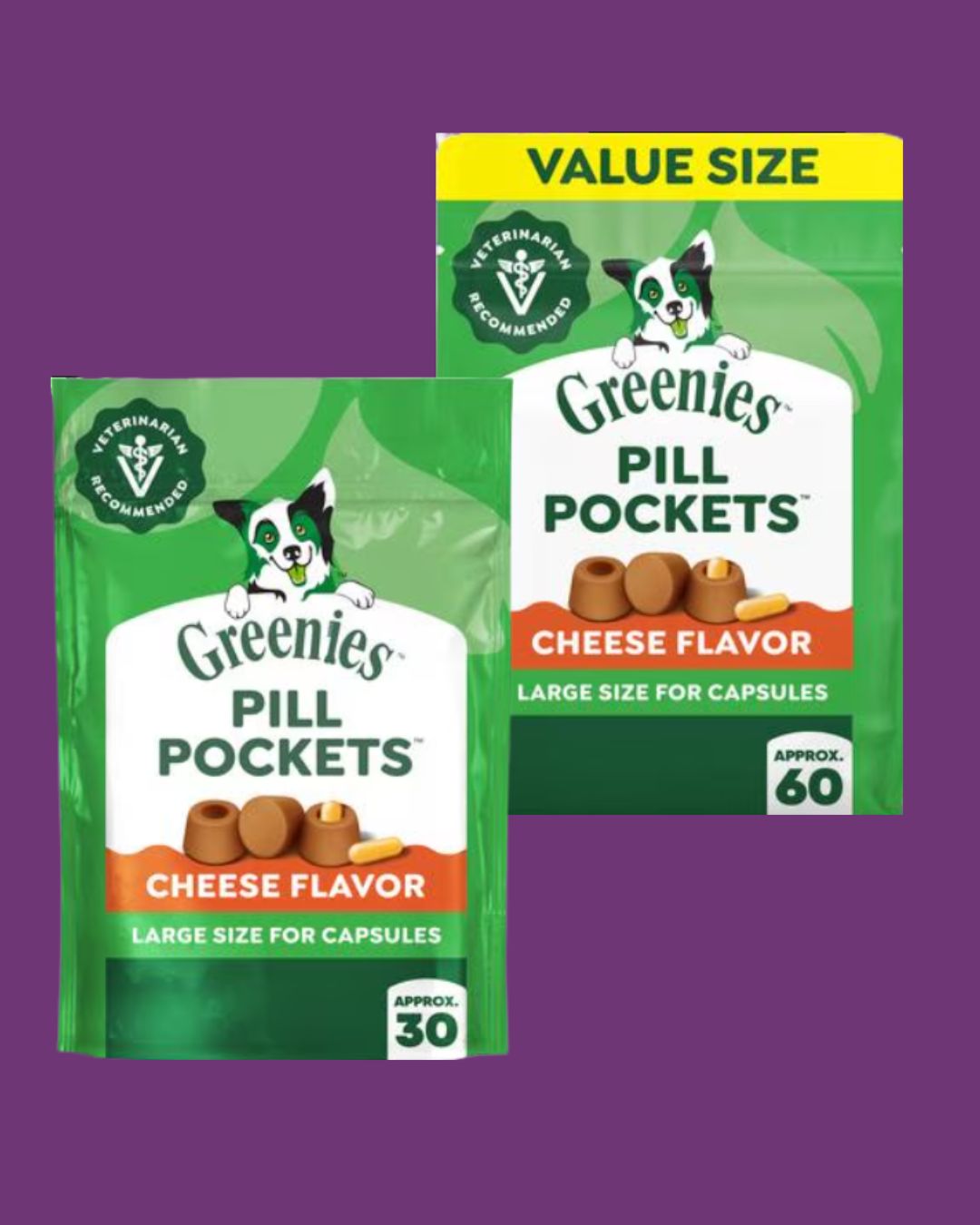 Greenies Pill Pockets- Cheese Flavor Value 60-pack 15.8oz