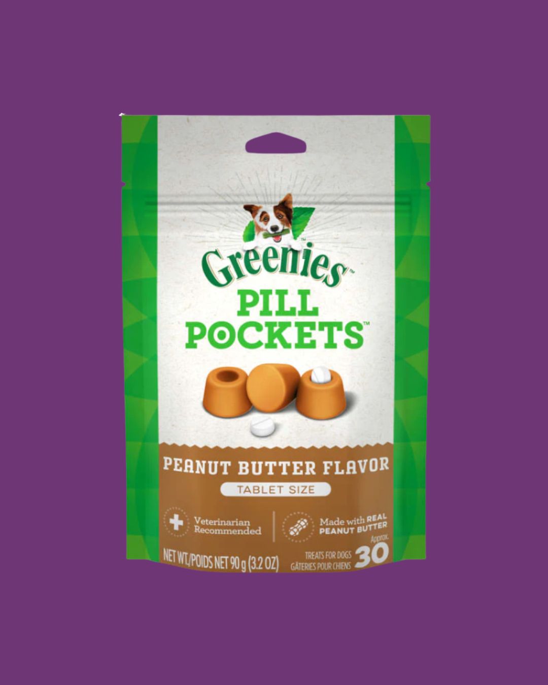 Greenies- Pill Pockets Peanut Butter Flavor Tablet 30-count 3.2oz