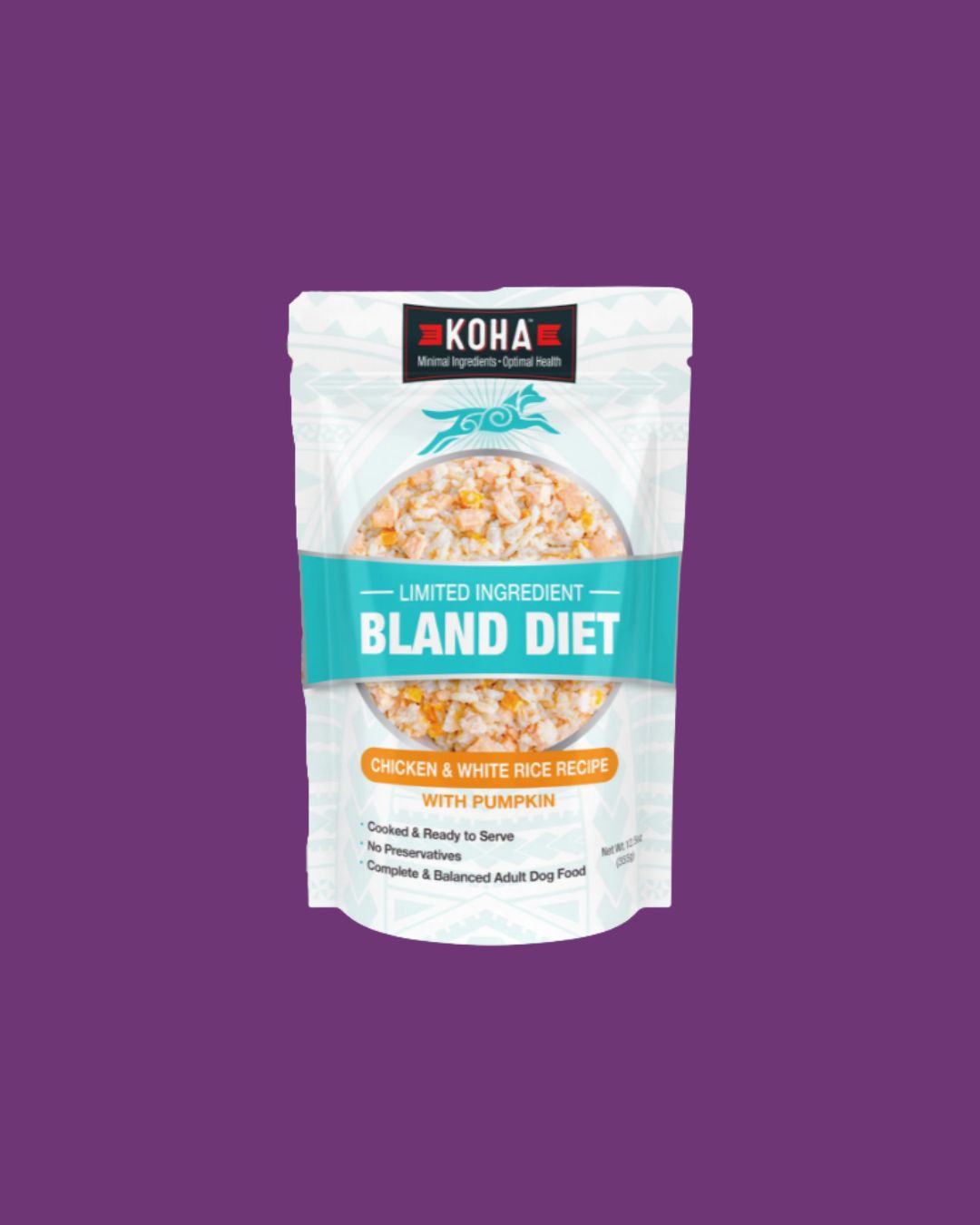 KOHA DOG BLAND DIET CHICKEN &amp; RICE POUCH 12.5OZ