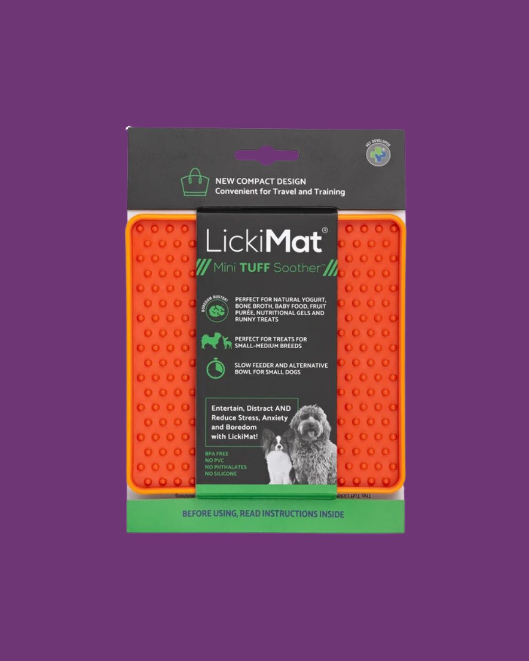LickiMat- Mini Tuff Soother Orange