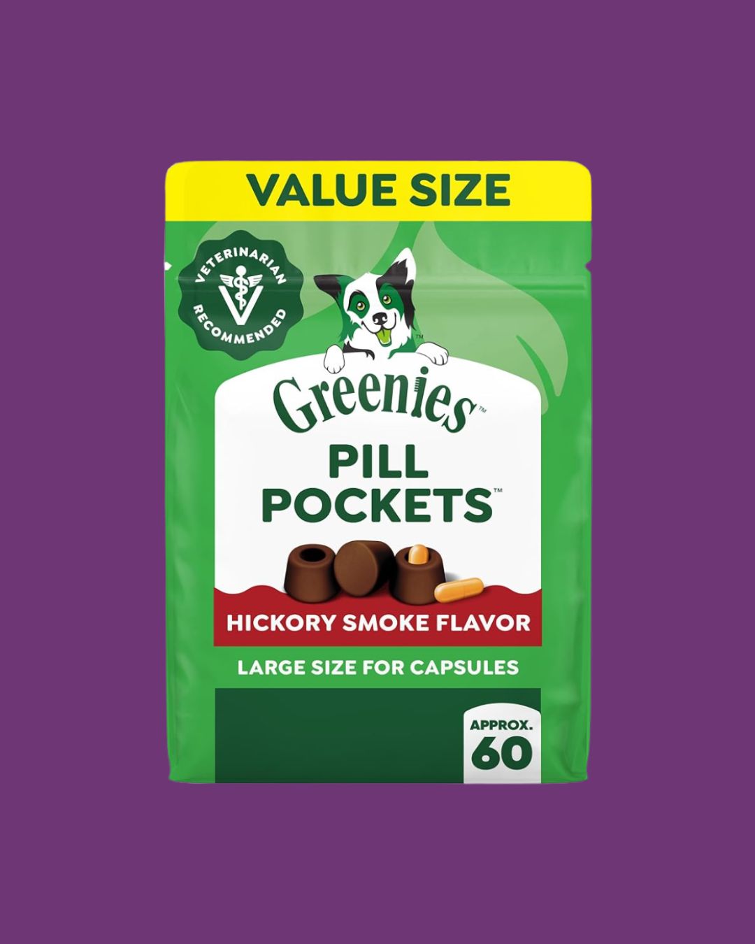 Greenies- Pill Pockets Hickory Smoke Capsule Value 60-pack 15.8oz