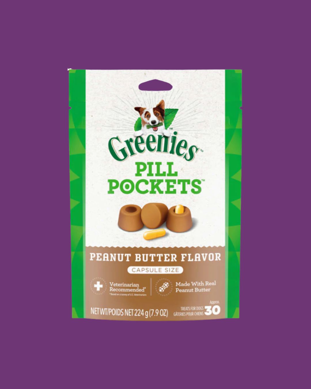 Greenies- Pill Pockets Peanut Butter Capsule Size 30-pack 7.9oz