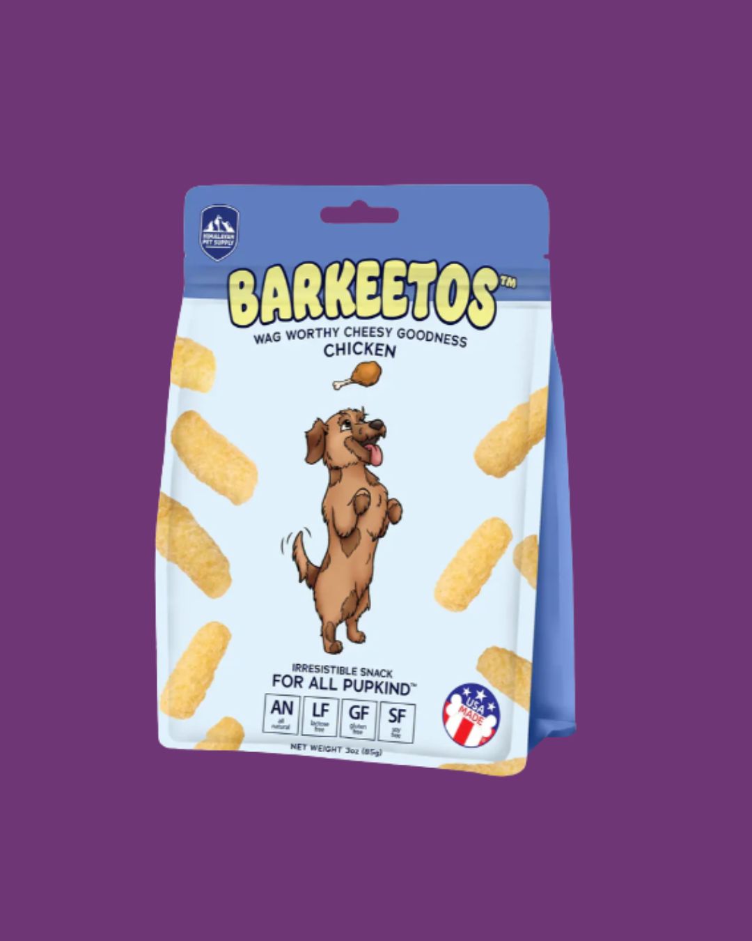 Himalayan Dog- Barkeetos Chicken Flavor Cheese Dog Treat 3oz