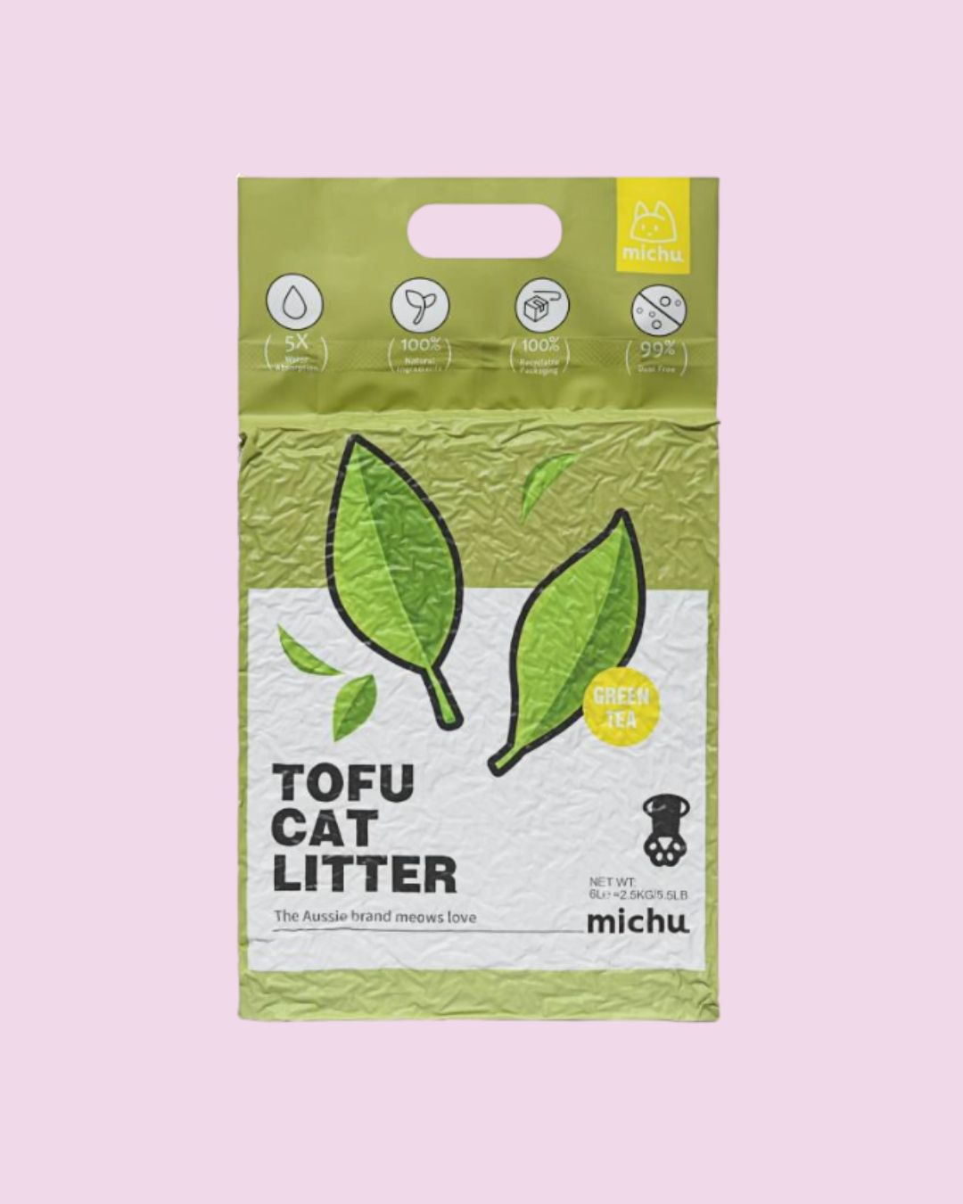 Michu- Tofu Litter Green Tea Scent 5.5lb