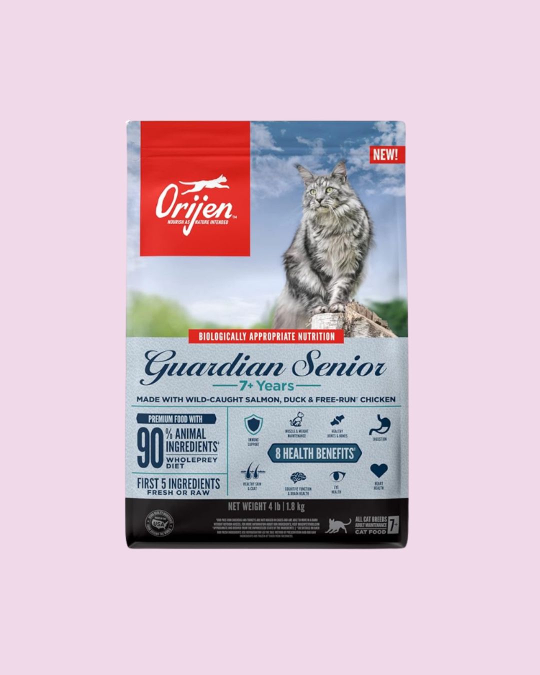 ORIJEN- CAT GRAIN FREE GUARDIAN SENIOR 4LB
