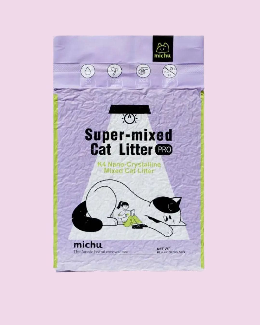 Michu- Super-Mixed Heavy Duty Tofu Cat Litter 5.5lb