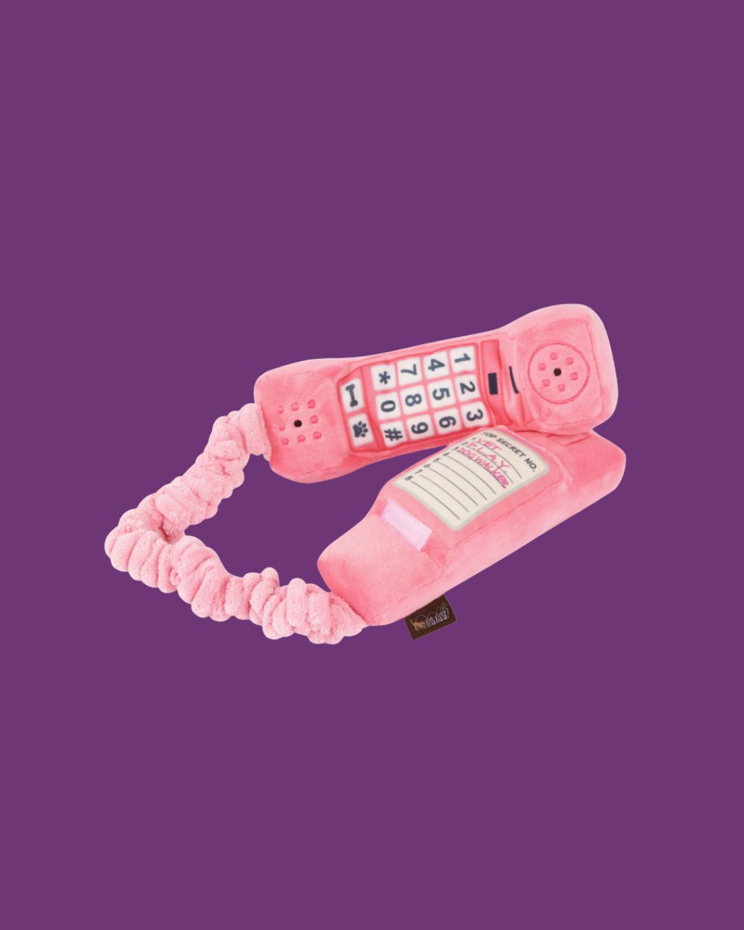 80s Classic Paw Talk Corded Phone Dog Toy