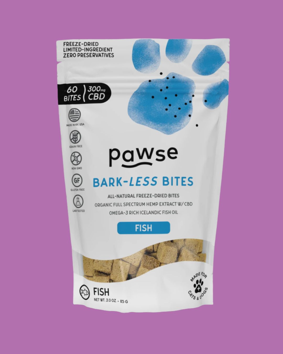 Pawse- Bark-Less Catfish 60ct 300mg