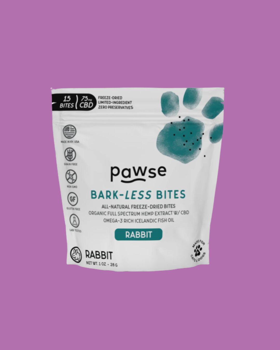 Pawse- Bark-Less Rabbit Bites 75mg