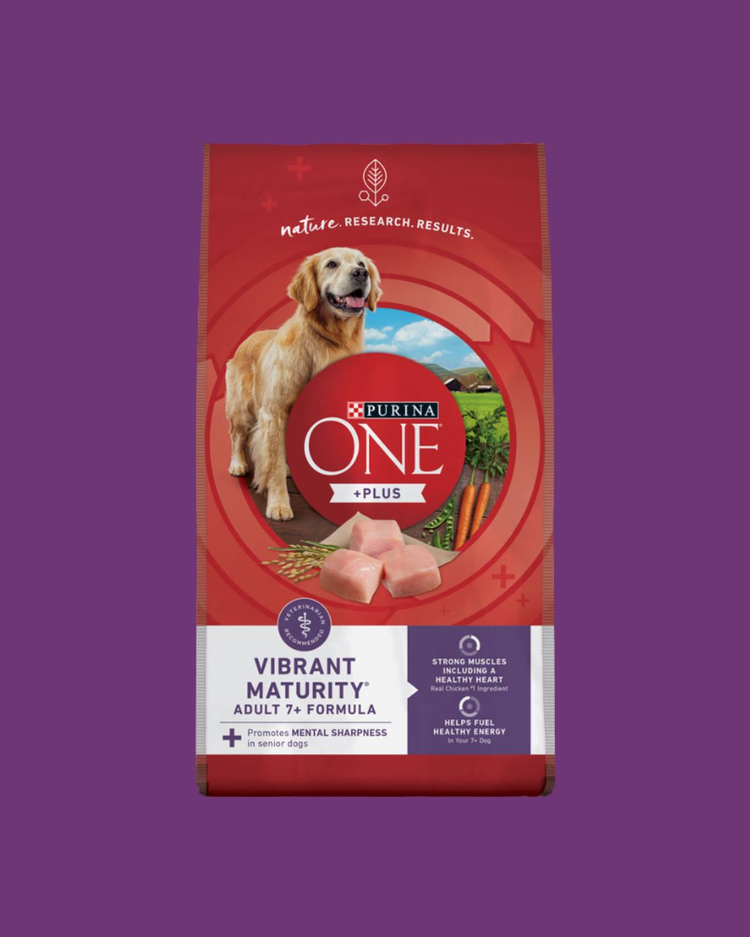 Purina One +Plus- Vibrant Maturity Adult 7+ Dog Food 8lb