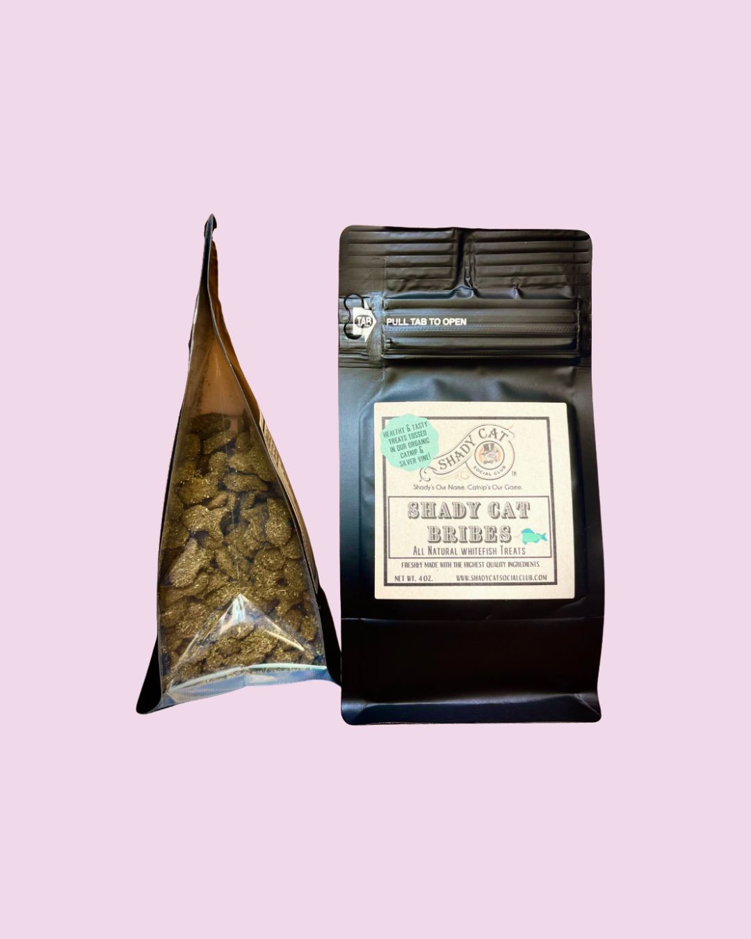 Shady Cat Bribes- Whitefish &amp; Valerian Cat Treats 4oz