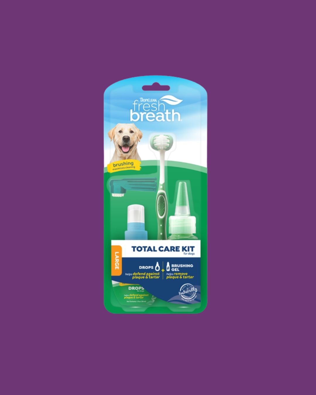 FRESH BREATH BY TROPICLEAN DOG TOTAL CARE KIT FOR LARGE DOGS, 2OZ