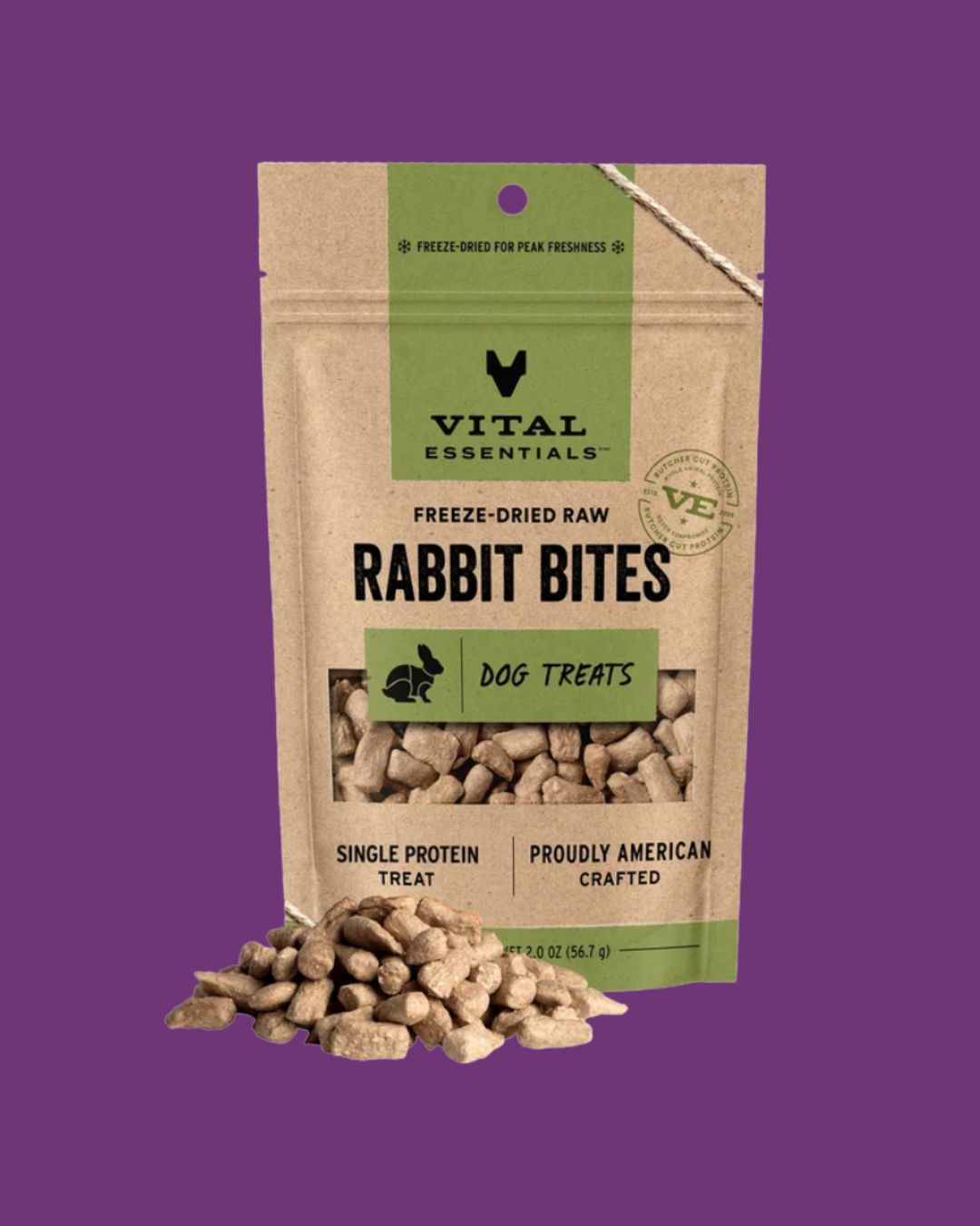 Vital Essentials - FD Rabbit Bites Dog Treats - 2oz