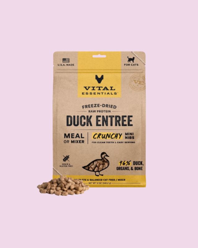 Vital Essentials - Freeze Dried Duck Mini Nibs for Cats 8oz