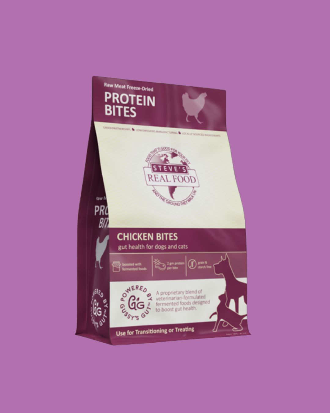 Steve's Real Food- Raw Meat Freeze Dried Protein Chicken Bites 4oz