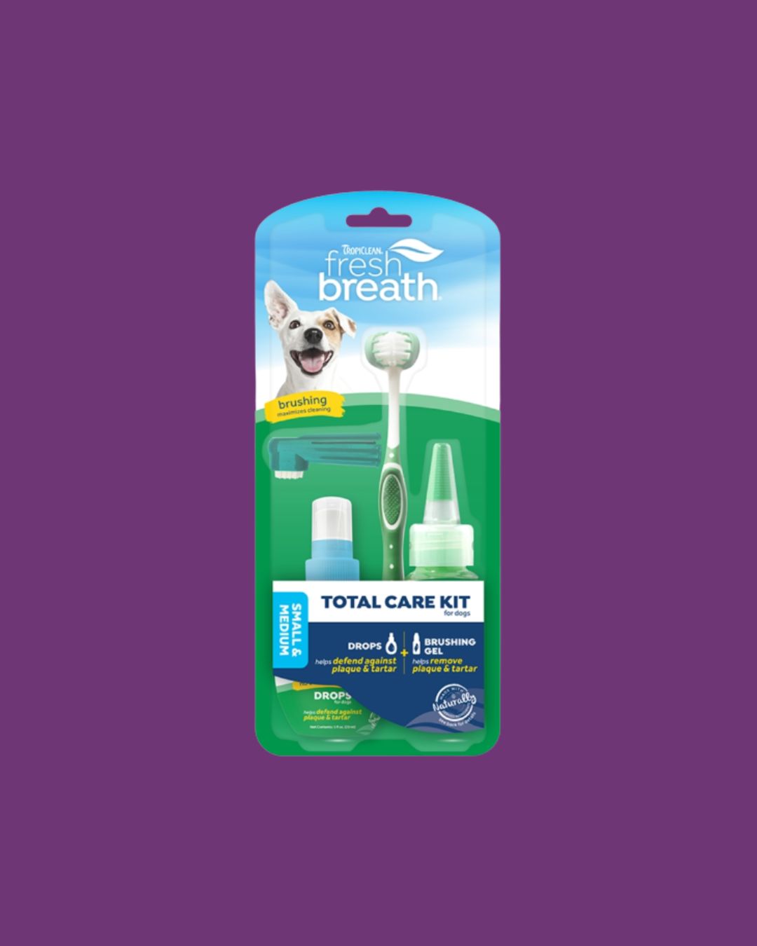 FRESH BREATH BY TROPICLEAN DOG TOTAL CARE KIT FOR SMALL/MEDIUM DOGS, 2OZ