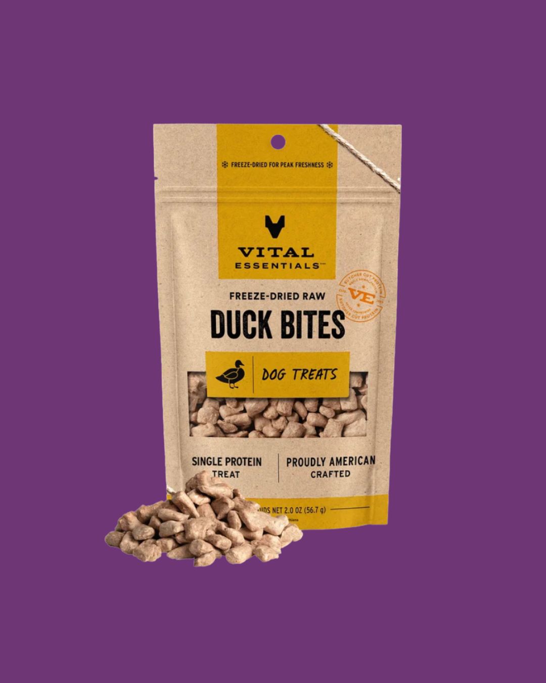 Vital Essentials- Duck Bites Dog Treats 2oz