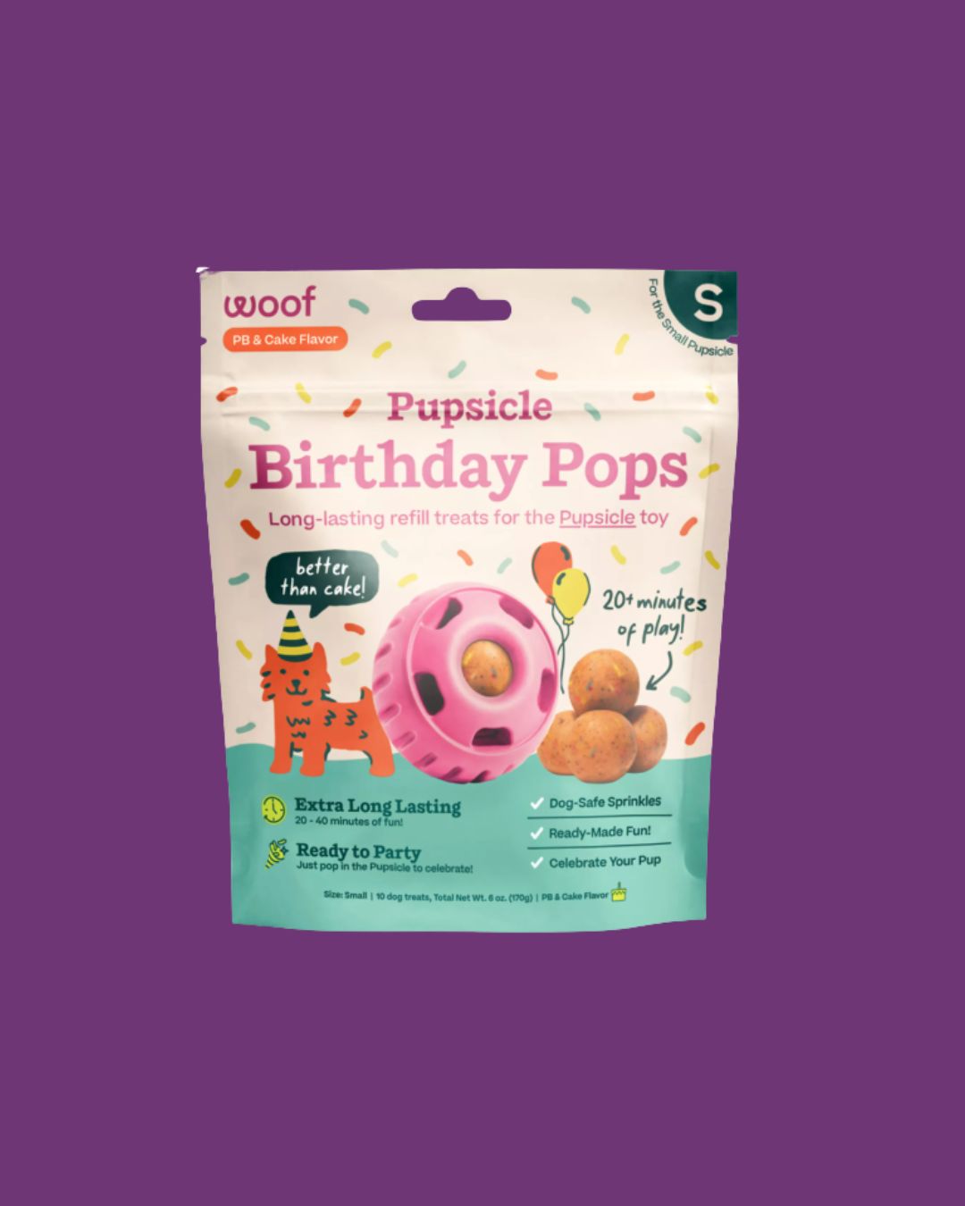 Woof Pupsicle Birthday Pops, Sizes: S