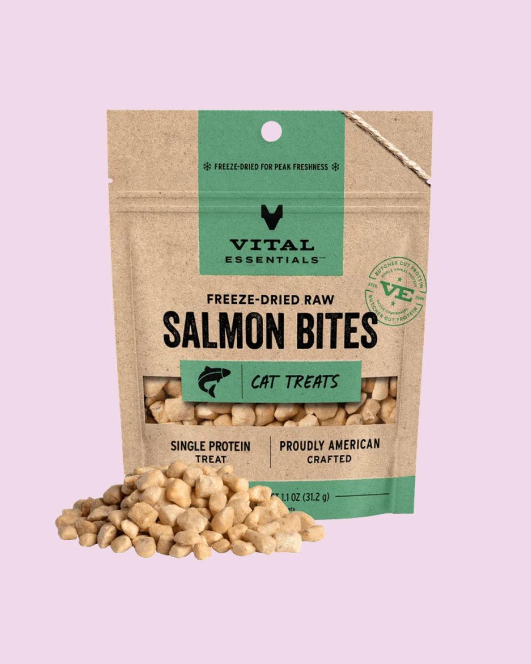 Vital Essentials- Salmon Bites Cat Treats 1.1oz